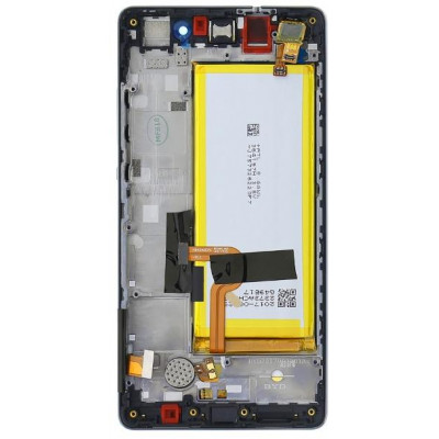 Huawei P8 Lite LCD Service Pack con Batteria 02350KCW Nero