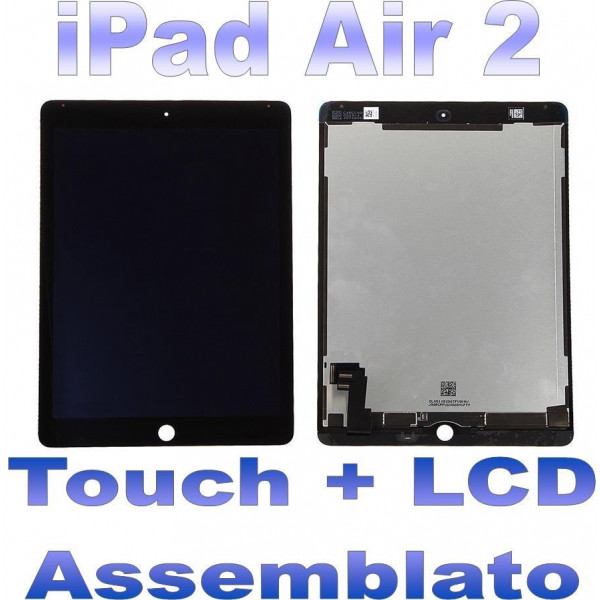 LCD + Touch Assemblato per iPad 2 Air Nero Grado A+ A1566