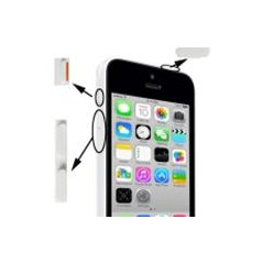 Set Pulsanti Power Mute Volume per iPhone 5C Bianco