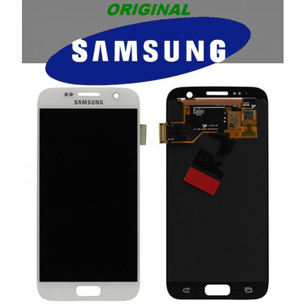 LCD + TOUCH PER GALAXY S7 ORIGINALE BIANCO GH9718523D